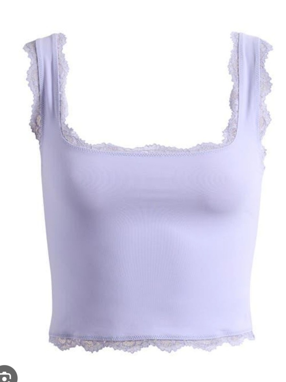SKIMS Fits Everybody Lace Tank, Light Purple, Size Small